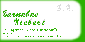 barnabas nieberl business card